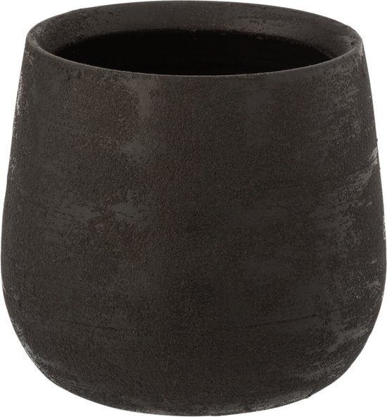 J-Line cache-pot Irrégulier - céramique - noir - medium - Ø 19 cm
