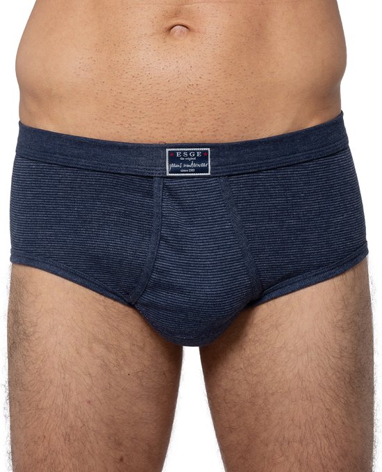 ESGE Lot de 3 slips pour hommes avec fermeture sur le devant - Jeans à fines côtes