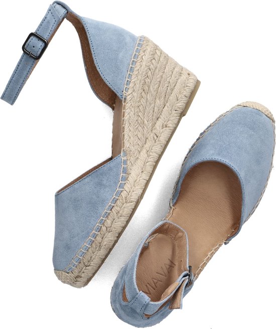 VIA VAI Flora Braid Espadrilles - Chaussures pour femmes d'été - Femme - Blauw - Taille 39