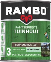 Rambo Lasure Blindée Bois de jardin Brillant Transparent Bouleau Gris 1214 - 2,25L -