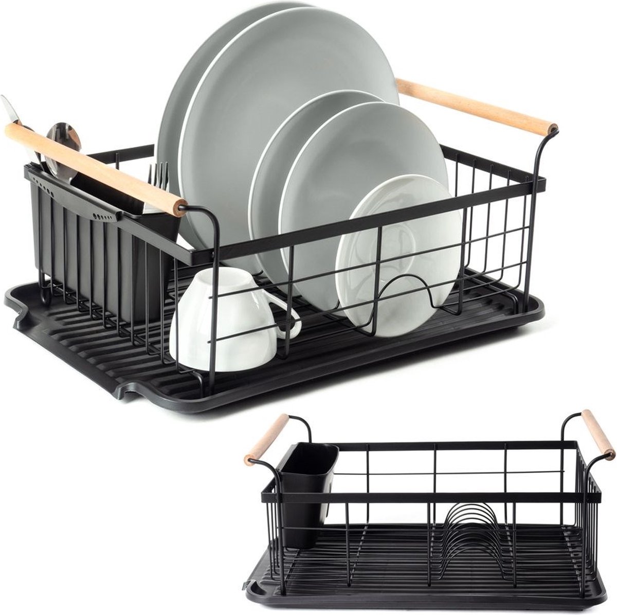 Afdruiprek 425 x 295 x 19 cm - Geschikt voor de keuken - Zwart