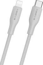 Xssive - Câble TPE Tressé - 27W USB-C vers 8 Broches - 30cm - Wit
