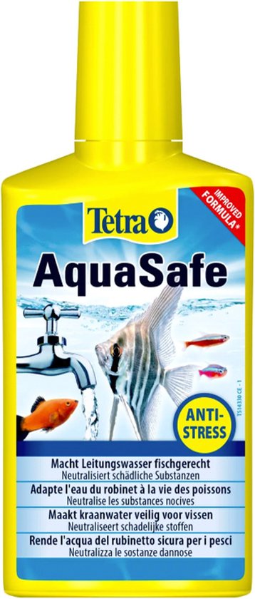 Foto: Tetra aqua aquasafe waterverbetering 250 ml waterbehandeling waterbehandelaar aquarium