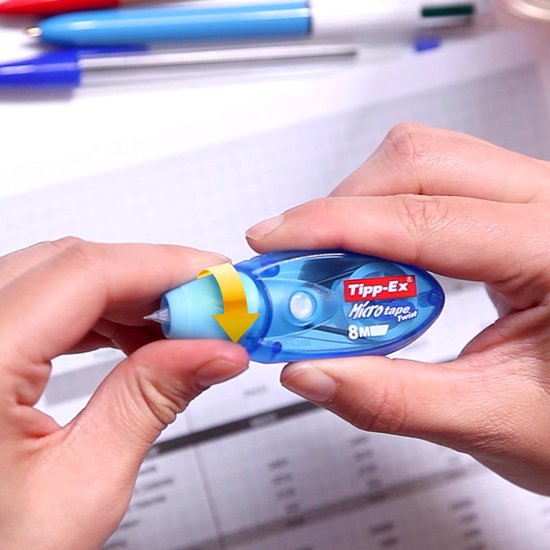 10 Correcteurs Ruban Tipp-Ex Micro Tape - 8m X 5mm, 4 Couleurs Assorties