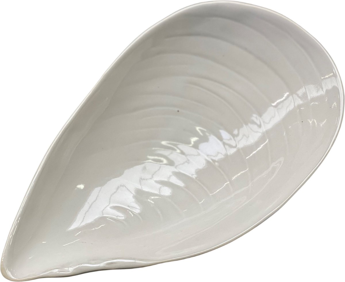 Puro Portugues - serveerschaal - mossel - 28x16x5cm - wit - keramiek - Portugal - aardewerk - tapas schaaltjes