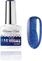 Modena Nails UV/LED Gellak Welcome To Las Vegas - LV10 - Blauw, Glitter - Glitters - Gel nagellak