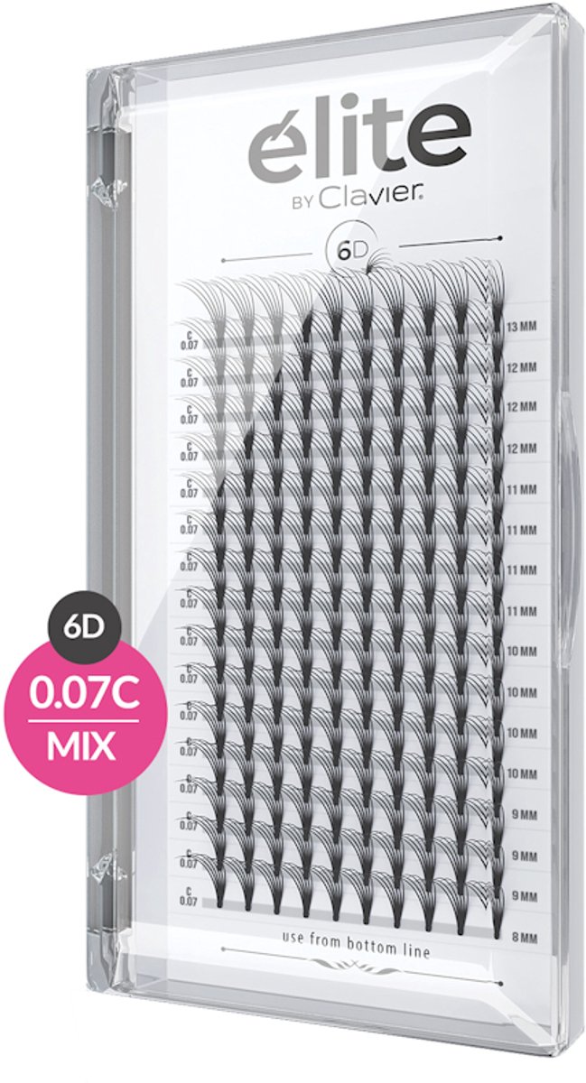 Clavier Wimperextensions Wimper Plukjes Elite 6D - 0.07/C/MIX