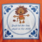 JAP Koningsdag heren shirt (Maat XL) - Regular fit - Oranje kleding - "Don't let the lion stand in his shirt"
