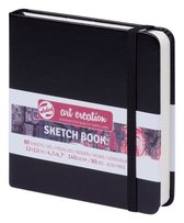 Schetsboek talens art creation zwart 12x12 cm | 1 stuk | 5 stuks