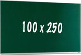 Krijtbord PRO Jamar - Magnetisch - Enkelzijdig bord - Schoolbord - Eenvoudige montage - Emaille staal - Groen - 100x250cm