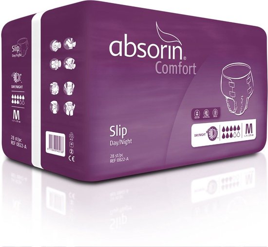 Absorin- Comfort Slip Day Night - Maat M - 28 stuks | bol