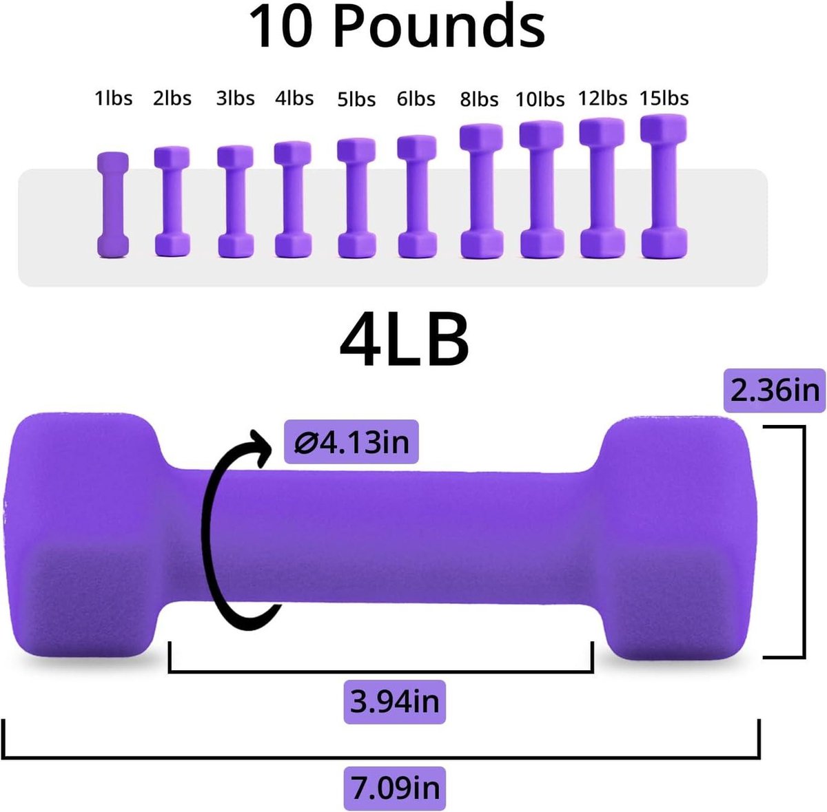 Portzon Weights Dumbbells 10 Colors Options Nederlands