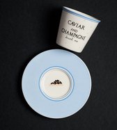 BLOGO Design Bone Collection HAPPY TABLE “CAVIAR” China Porselein set van 4 Cup & Saucer 11.4 x 7.8 cm