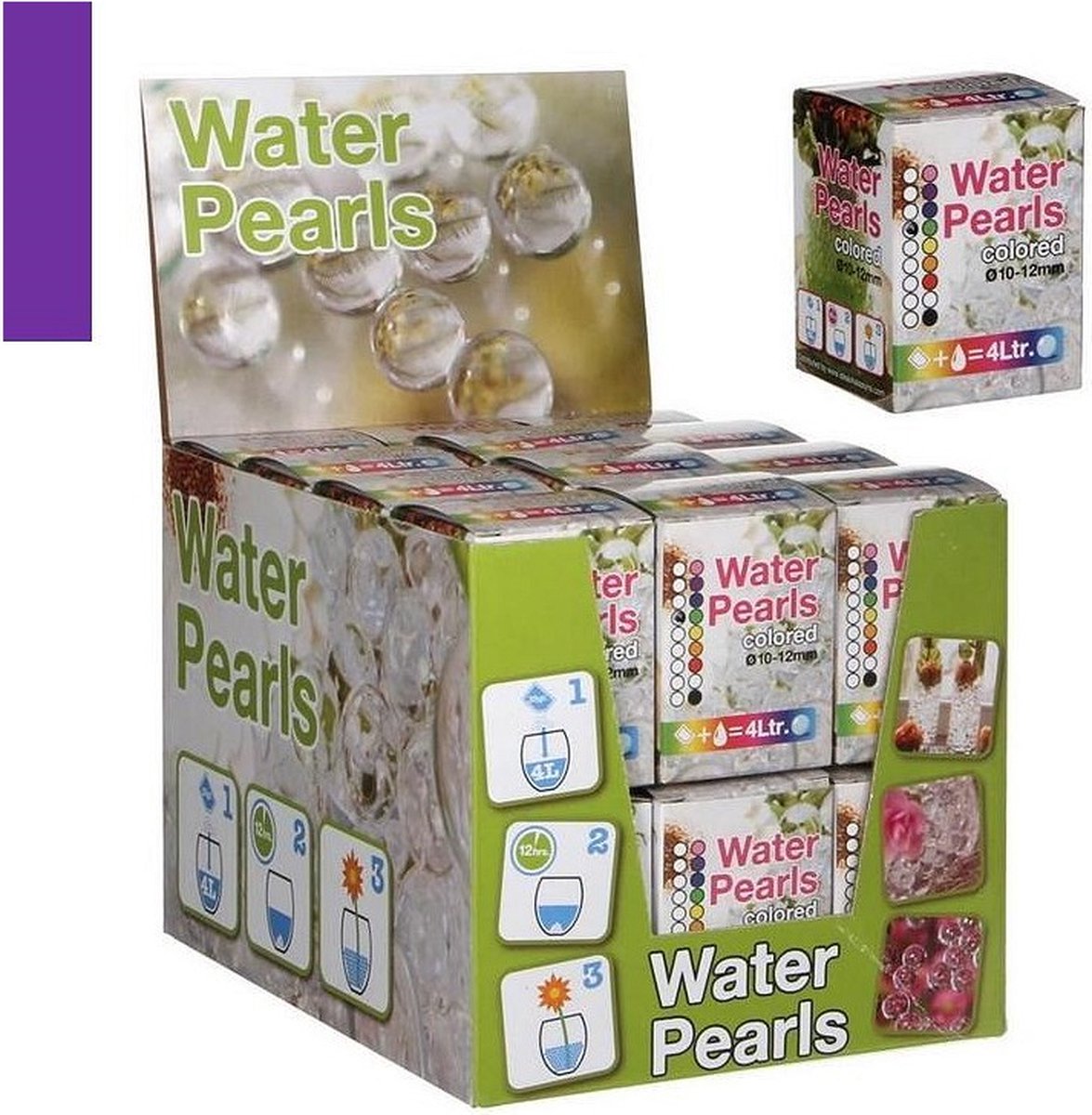 Goedkoopste Paarse water parels 10-12 mm (1 doos