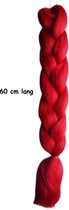 Hair extensions - Rood - 60 cm lang - Gekleurde hair extensions - Synthetisch haar - Haar vlechten