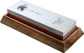 Slijpsteen voor Japanse messen - Professionele keukenmessen slijpen - 1000/3000 grit - Bamboe stoel - Sakari knife sharpener