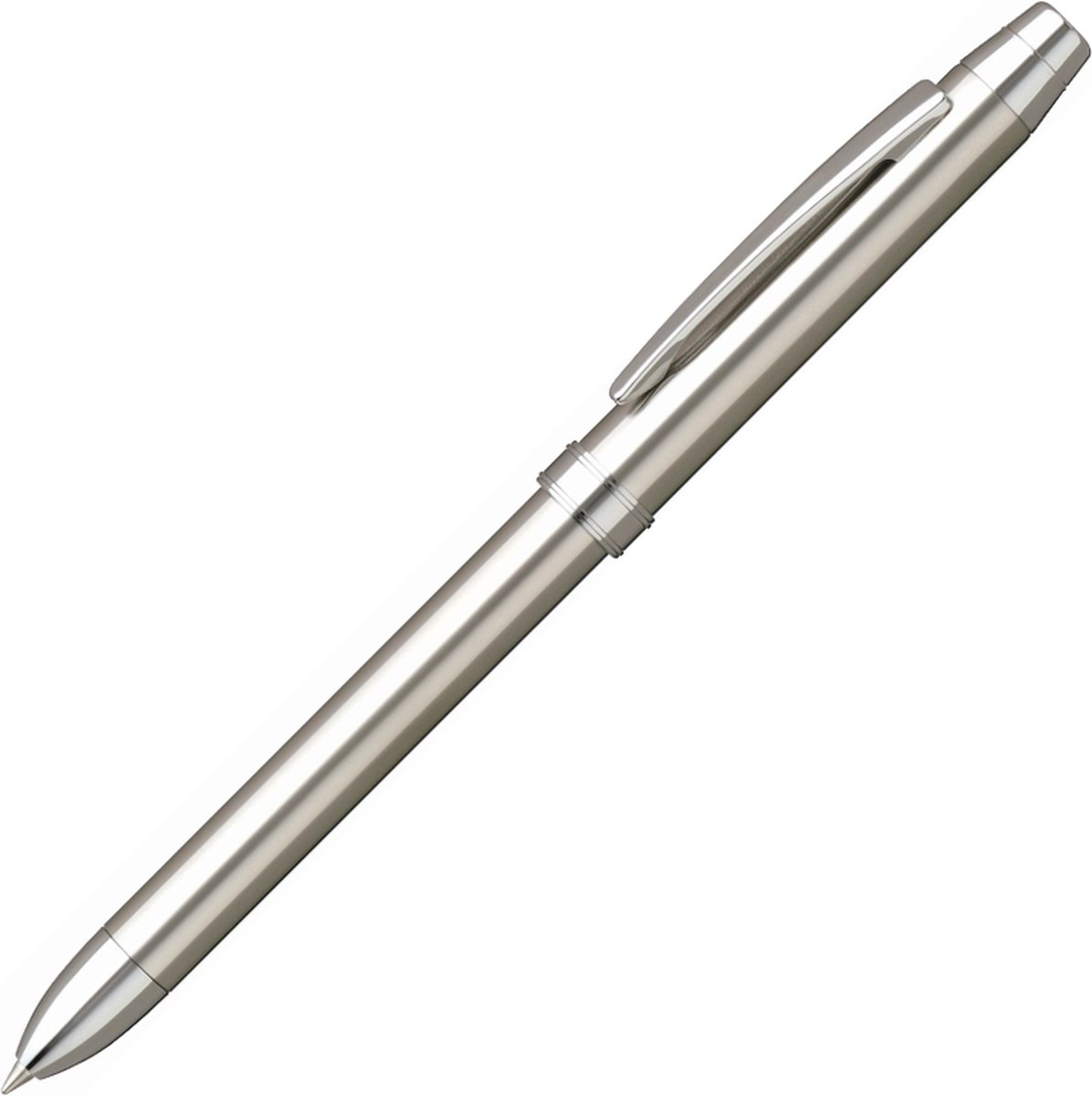 Penac ELE-SS - Zilver - Multifunctie balpen - blauw en rode inkt 0.7mm - Vulpotlood 0.5mm