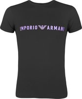 Emporio Armani O-hals shirt megalogo zwart - S