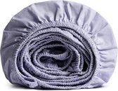 Yumeko hoeslaken percal katoen lavendel blauw 90x210x30 - Bio, eco & fairtrade - Hotelkwaliteit