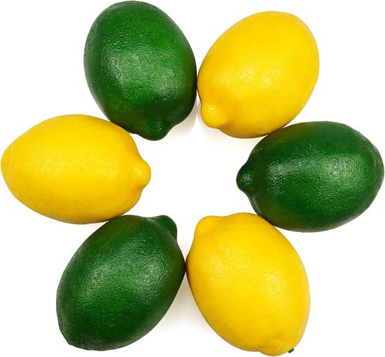 30 Stukken Kunstmatige Plastic Citroenschijfjes Realistische Simulatie Citroen Decoratief Fruit Bruiloft Ornam