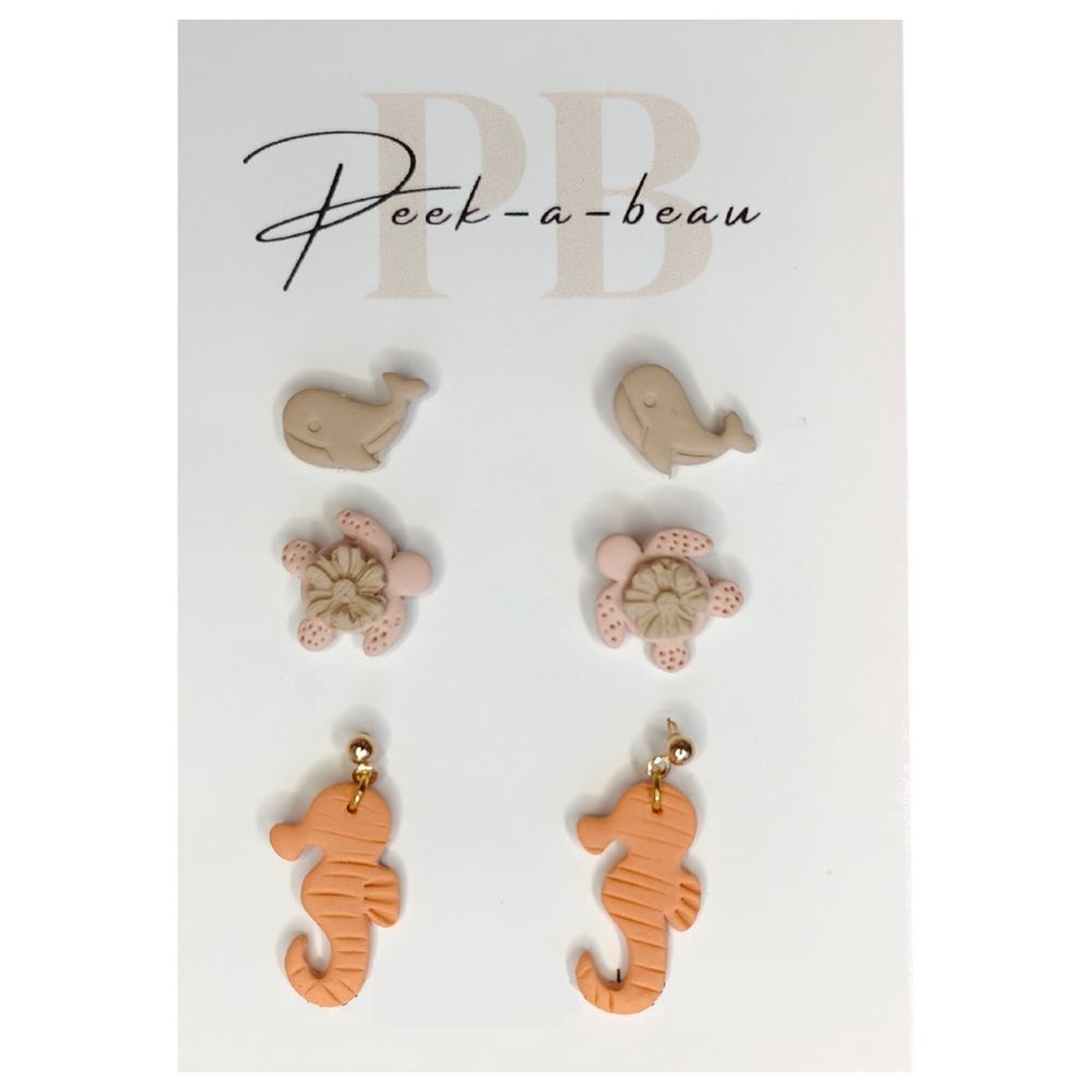 Peek a Beau - Sea Kinderoorbelletjes Mix