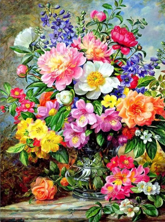 Diamond painting pakket bloemen