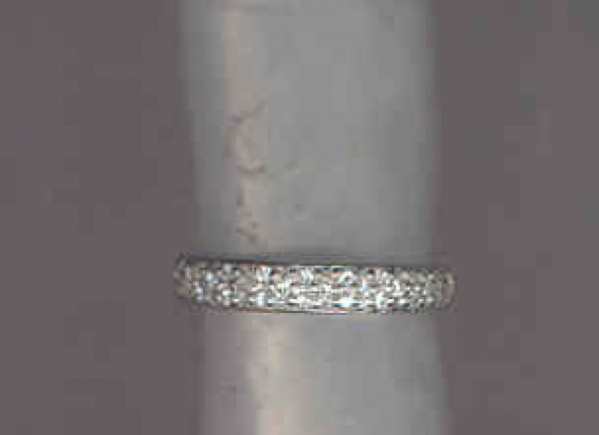 Twice As Nice Ring in zilver, 3 mm steentjes 48