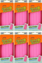 Scrub Daddy Damp Duster - Roze - 6 Stuks - Vochtige Stofspons - Schoonmaakspons - Wonderspons