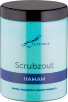 Scrubzout Hamam in handige pot - 1250 gram - met zwarte deksel - Hydraterende Lichaamsscrub