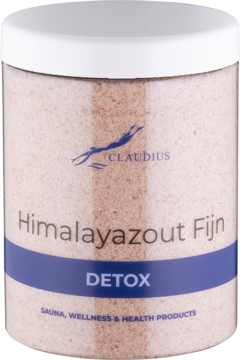 Goedkoopste Himalayazout in handige pot - 1250 gram - met witte deksel - fijne korrels (0,4 - 0,9 mm) - 100 natuurlijk