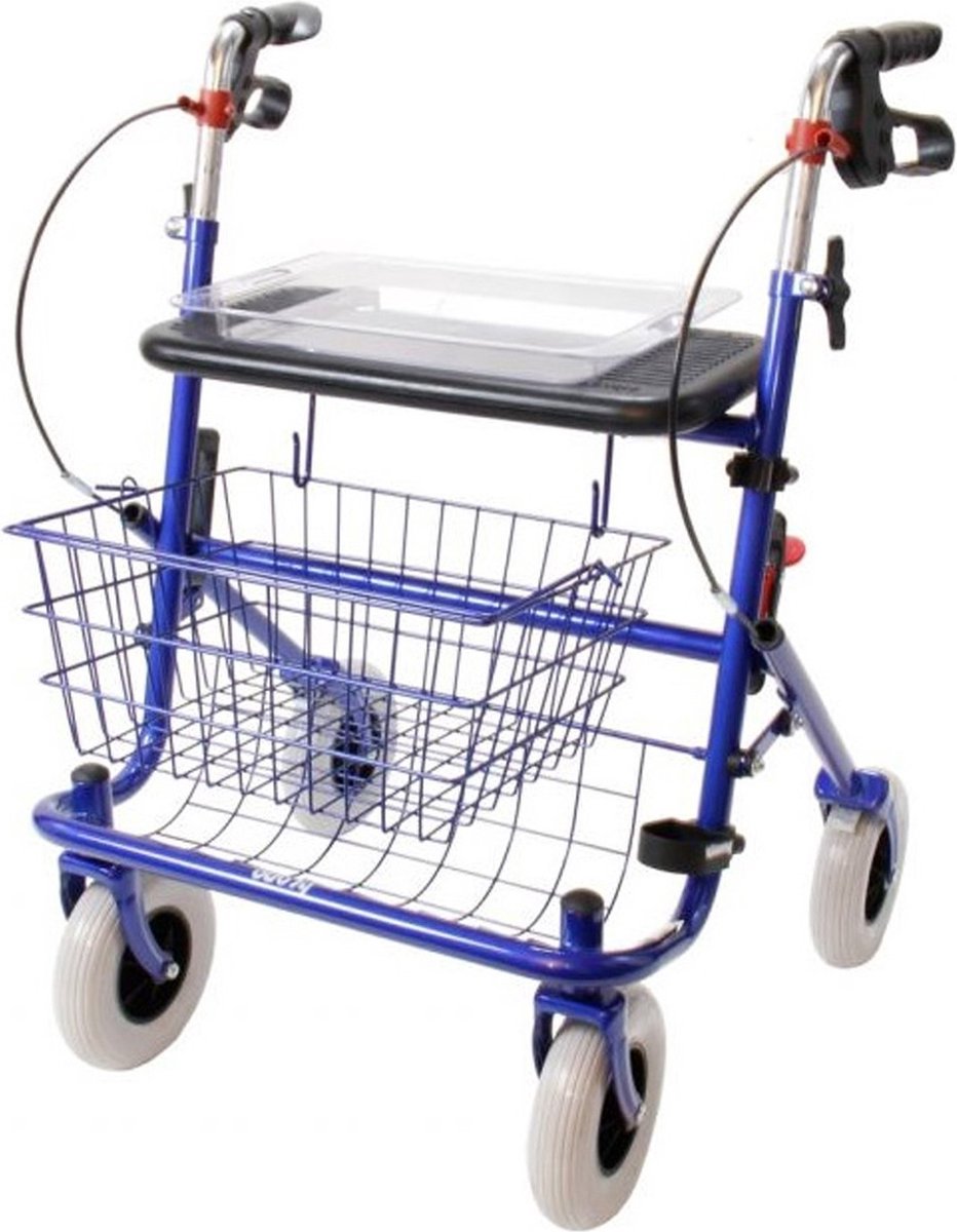 Goedkoopste Rollator Basic XL Provo zitbreedte 60cm blauw