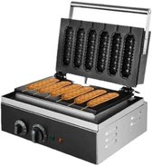 Vevor - Elektrische Wafel Worst Maker - Corndog - Non-stick - Lolly Stok Muffin - Krokante Franse Maïs Hot Dog Machine - Keuken - Huishoudapparatuur - 1500W - 220V - Zwart