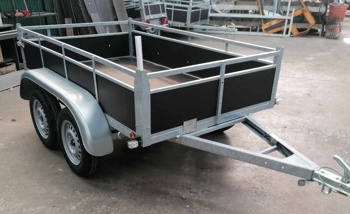 Custafer bv Aanhangwagen - 2 assen - hout 225x132cm - 749kg