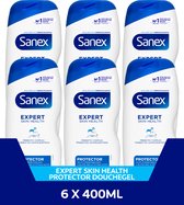 Bol.com Sanex Expert Skin Health Protector Douchegel 6 x 400ml - Voordeelverpakking aanbieding