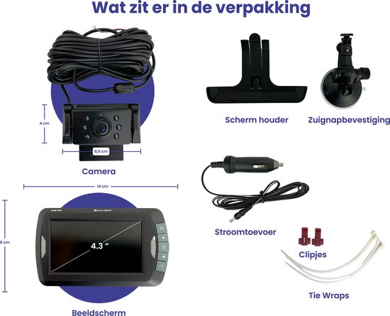 Back-upcamera Voor Vrachtwagen Parkeren 4.3 Scherm HD