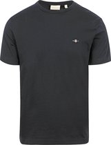 Gant - T-shirt Shield Logo Zwart - Heren - Maat 3XL - Regular-fit