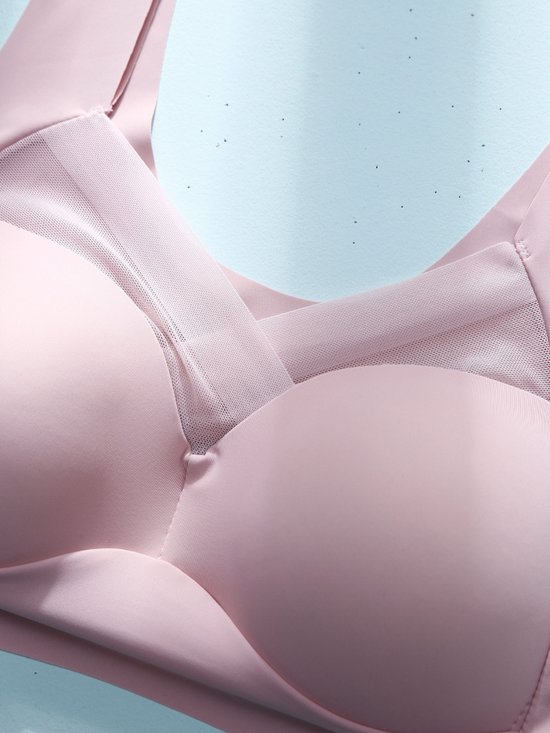 Livano BH Sans Armatures - Sans Bracelets - Soutiens-gorge -Gorge Push - Soutien-Gorge Comfort - Rose S