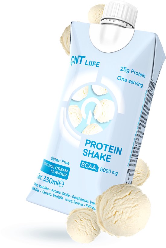 QNT Delicious Whey Protein Shake 12x330ml Vanilla