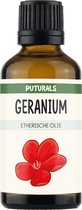 Geraniumolie 100% Biologisch & Puur - 50ml - Geranium Etherische Olie voor Huid, Haar en Aromatherapie - Werkt Stressverlichtend en Ontstekingsremmend - Puur en COSMOS Gecertificeerd