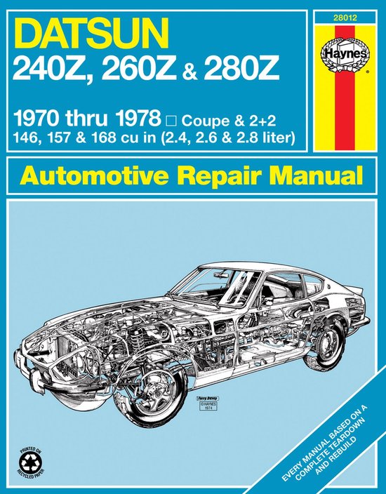 Haynes Datsun 240z, 260z, and 280z Manual, 1970-1978 - cover