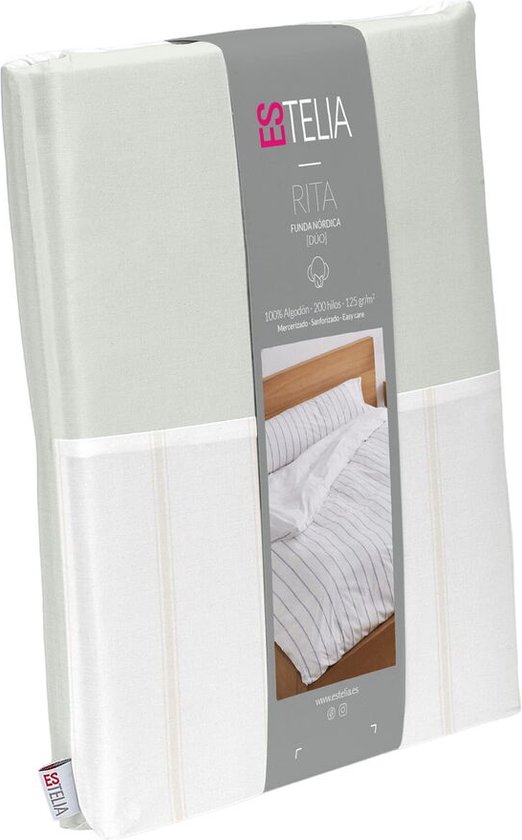 Noorse hoes Alexandra House Living Rita Beige Bed van 135/140 220 x 220 cm 2 Onderdelen