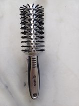 BRUSH Haarborstel Elina Zilver en Zwart 24cm - brush