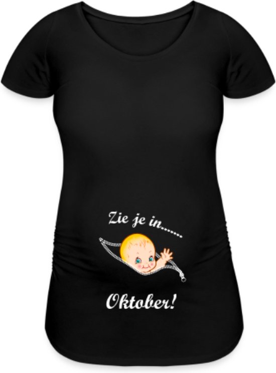 Zwangerschaps T-shirt - Zie je in Oktober