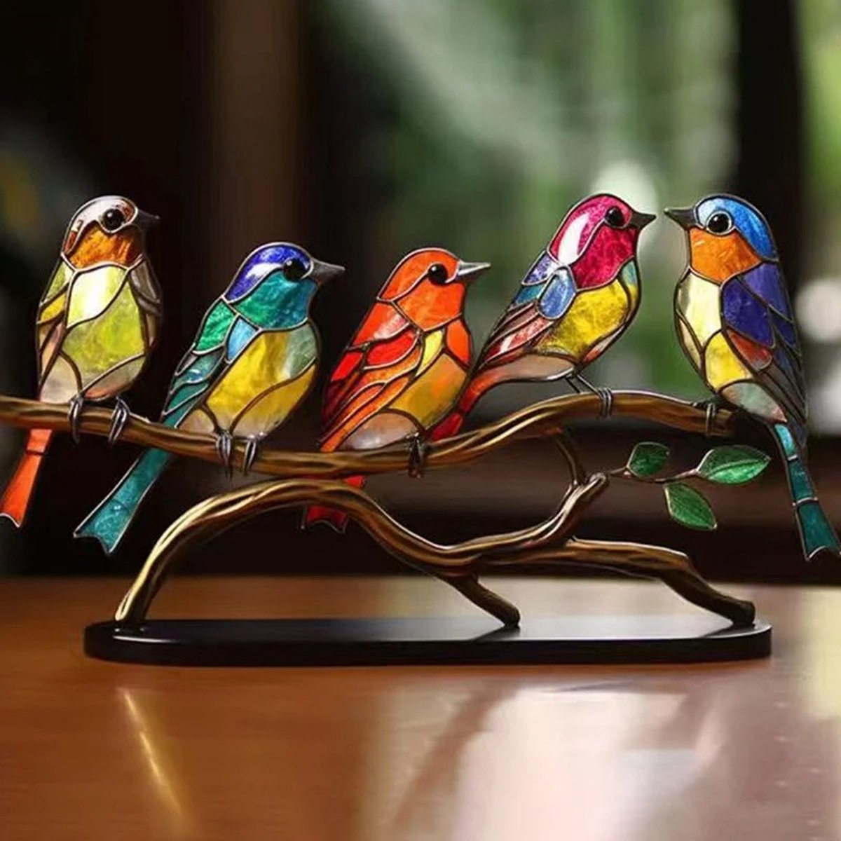 Kristallen vogel sculptuur hand geblazen glas dier standbeeld desktop papiergewicht home office decoratie verjaardagscadeau