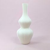 Dastium Home - Vaas Juliette - Parelmoer - 50 cm - Vaas voor zijden bloemen - Luxe vaas gemaakt van duurzaam kunststof