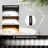 Led-bureaulamp, bureaulamp - Oogbeschermende LED Lamp - Bespaar ruimte42D x 13W x 5H centimetres
