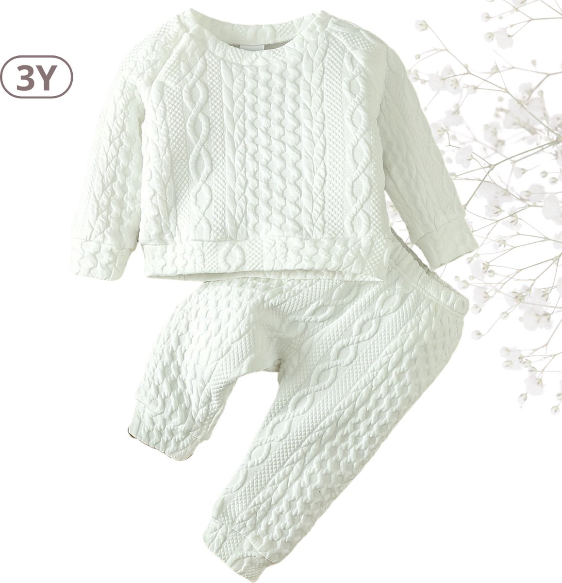 Livano Babykleding - Romper Baby - Winterpak Jongens & meisjes- Pakje - 3 Jaar - Wit
