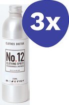 Clothes Doctor No 12 Deodoriserende Kleding Spray - Refill (3x 250ml)
