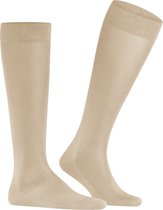 FALKE Tiago heren kniekousen - beige (silk) - Maat: 39-40