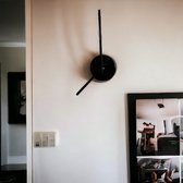 wandklok - minimalistisch design - RVS zwart - diameter 31cm - quartz uurwerk